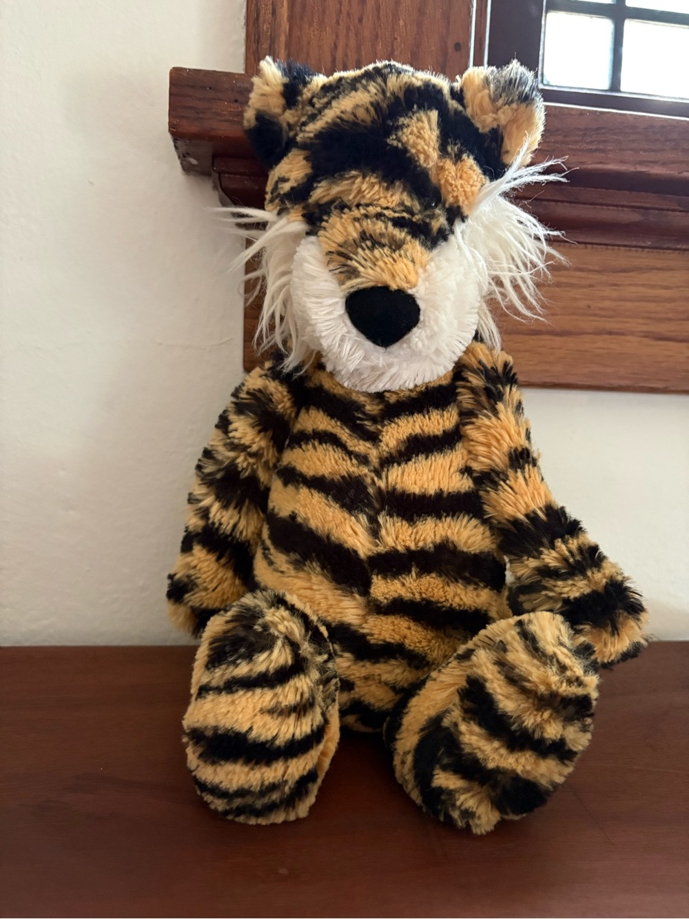 Jellycat BASHFUL TIGER Retired RARE Soft & Clean Plush Orange Black 12” VGUC